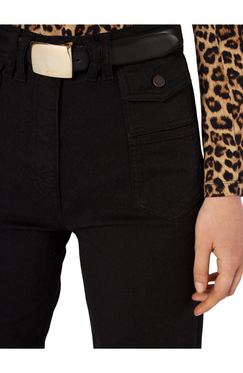 GERARD DAREL Anna Straight High-Waisted Jeans, Alternate, color, Black