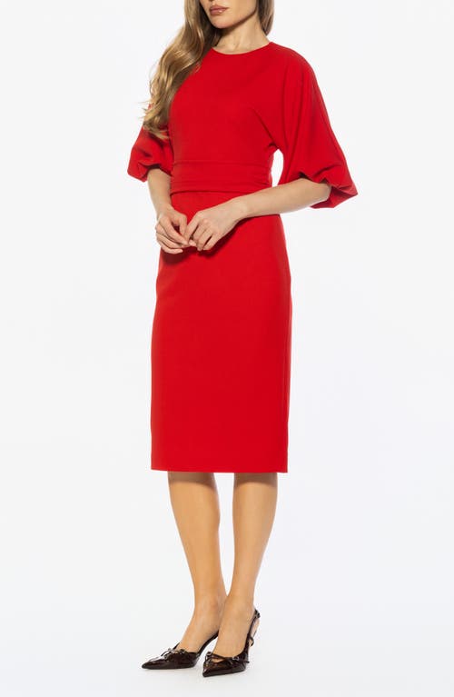 Alexia Admor Auden Sheath Midi Dress In Red