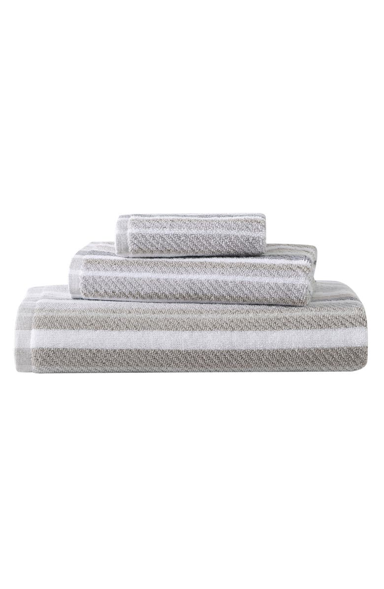 Tommy Bahama Ocean Bay Stripe 3-Piece Towel Set, Alternate, color, Grey