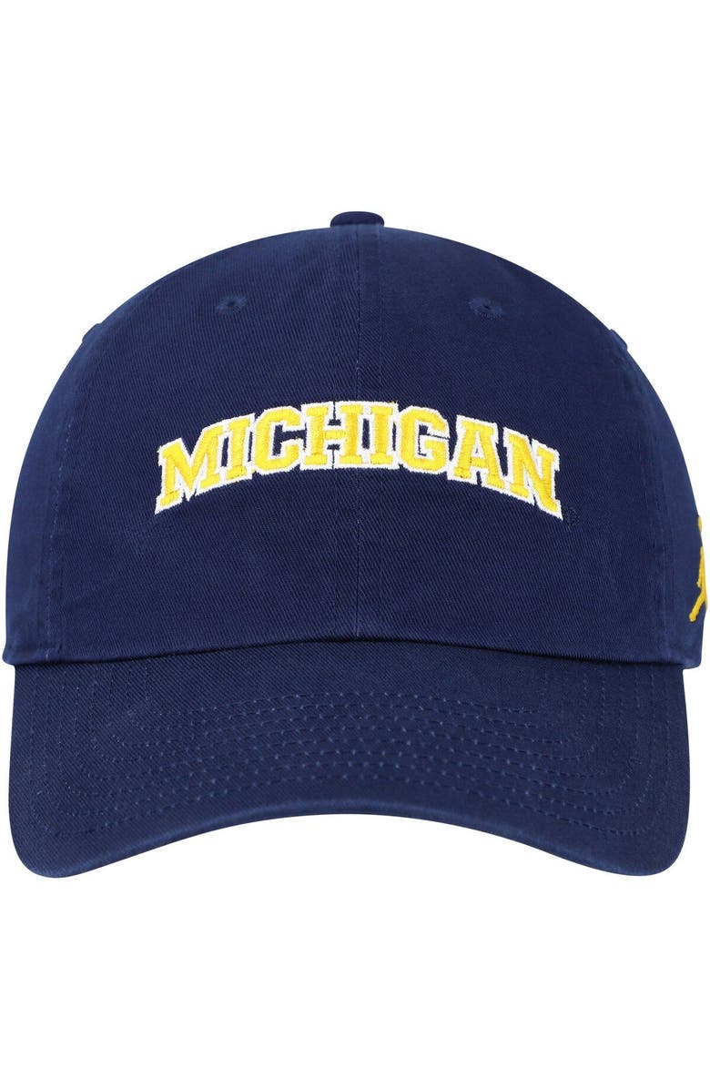 Jordan Brand Men's Jordan Brand Navy Michigan Wolverines Heritage86 Wordmark Adjustable Performance Hat, Alternate, color,