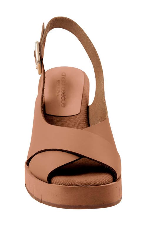 Andre Assous André Assous Foxa Sole Motion Slingback Wedge Sandal In Camel