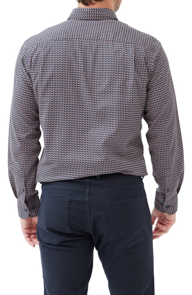 Rodd & Gunn North Cove Sports Fit Geometric Print Button-Up Shirt, Alternate, color,
