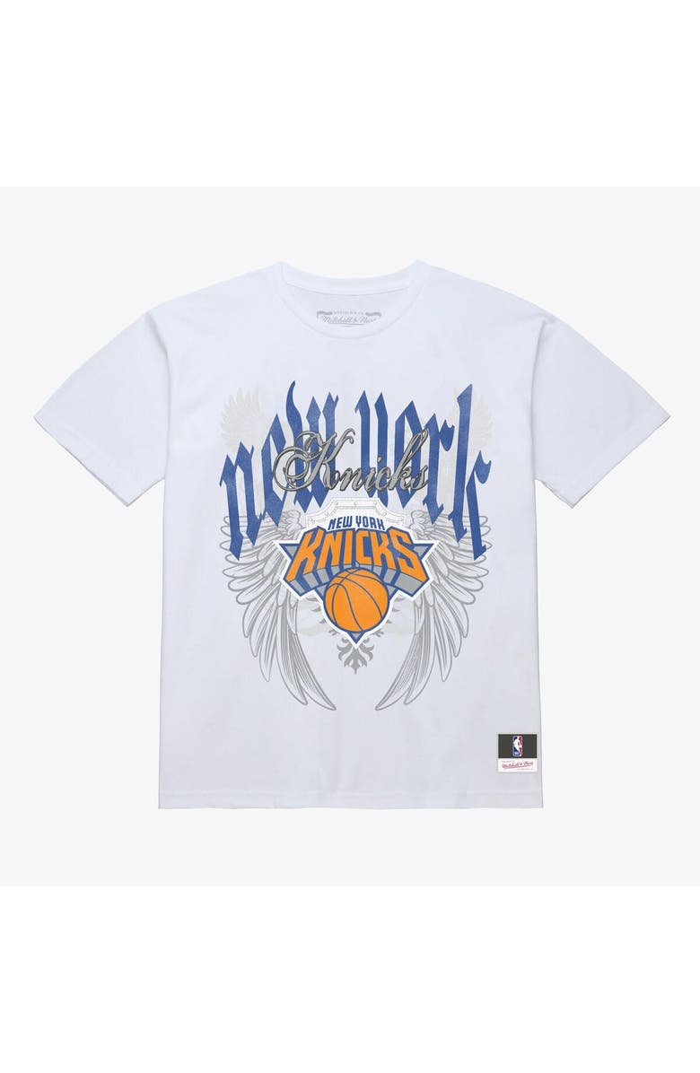 Mitchell & Ness Men's Mitchell & Ness White New York Knicks Old English Classic T-Shirt, Main, color, White