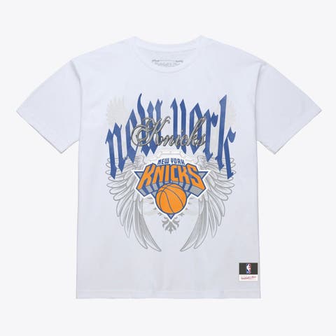 Men's Mitchell & Ness White New York Knicks Old English Classic T-Shirt