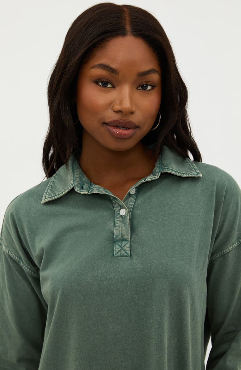 Beach Riot Zion Long Sleeve Cotton Polo, Alternate, color, 