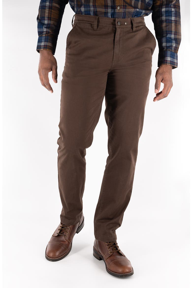 Flat Front Stretch Cotton Chinos, Main, color, DARK ROAST
