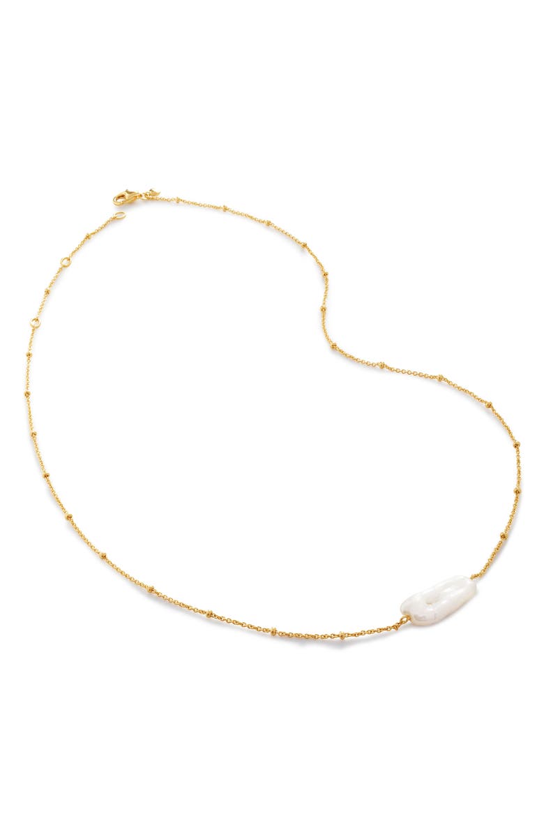 Monica Vinader Nura Cultured Pearl Necklace, Main, color,