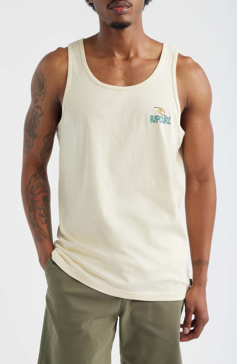 Rip Curl Shred Till Dead Cotton Graphic Tank, Main, color, Lemon Ice