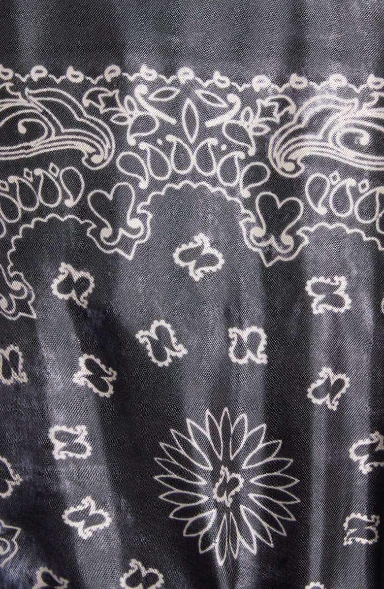 Golden Goose Bandana Print Long Sleeve Twill Maxi Dress, Alternate, color, 