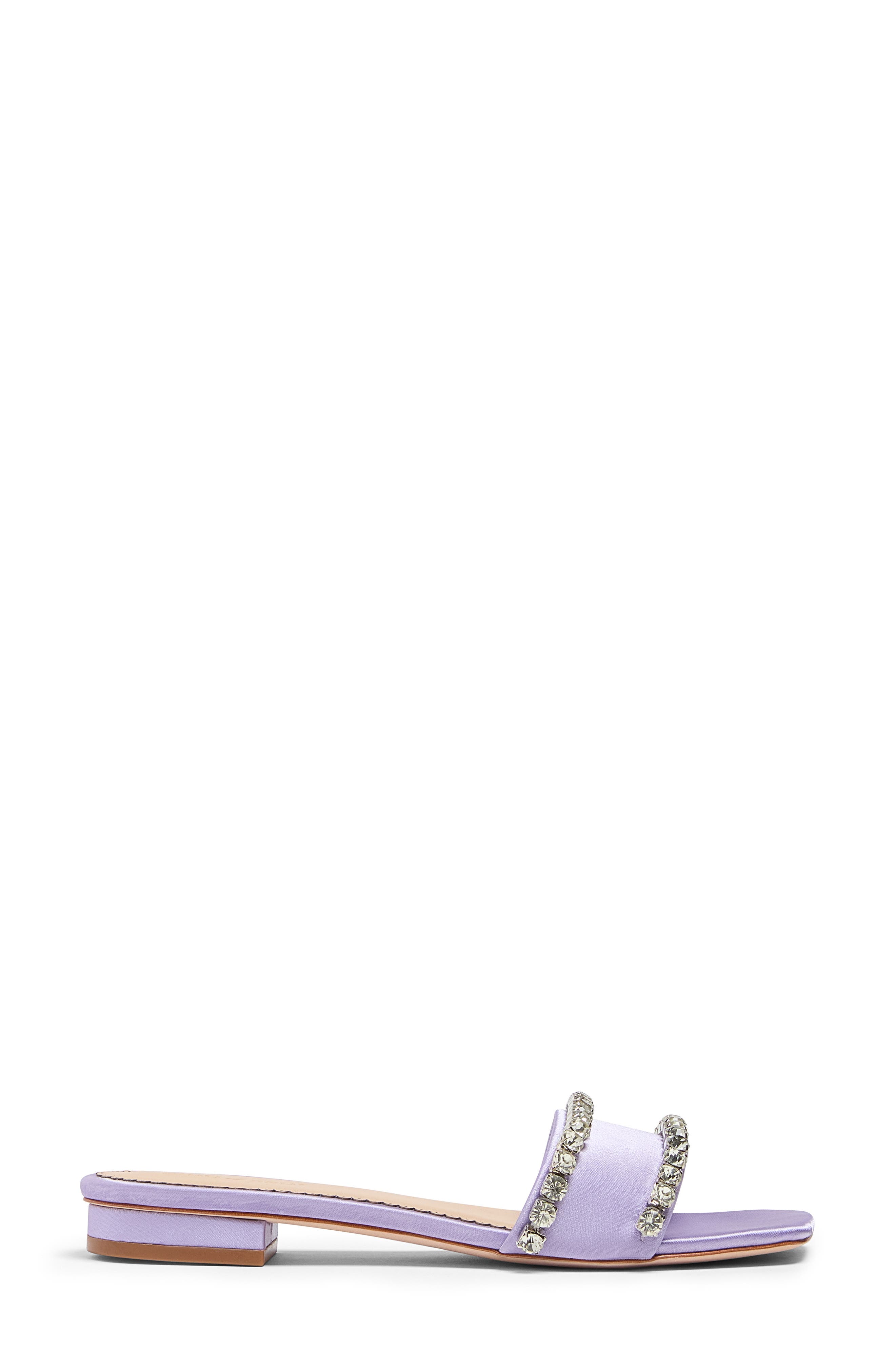 Catherine Crystal Embellished Satin Slide Sandal - image 4