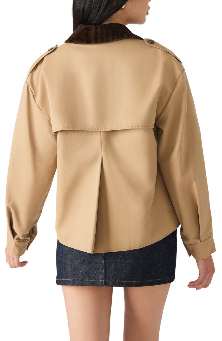 Steve Madden Luisa Twill Jacket, Alternate, color, Tan