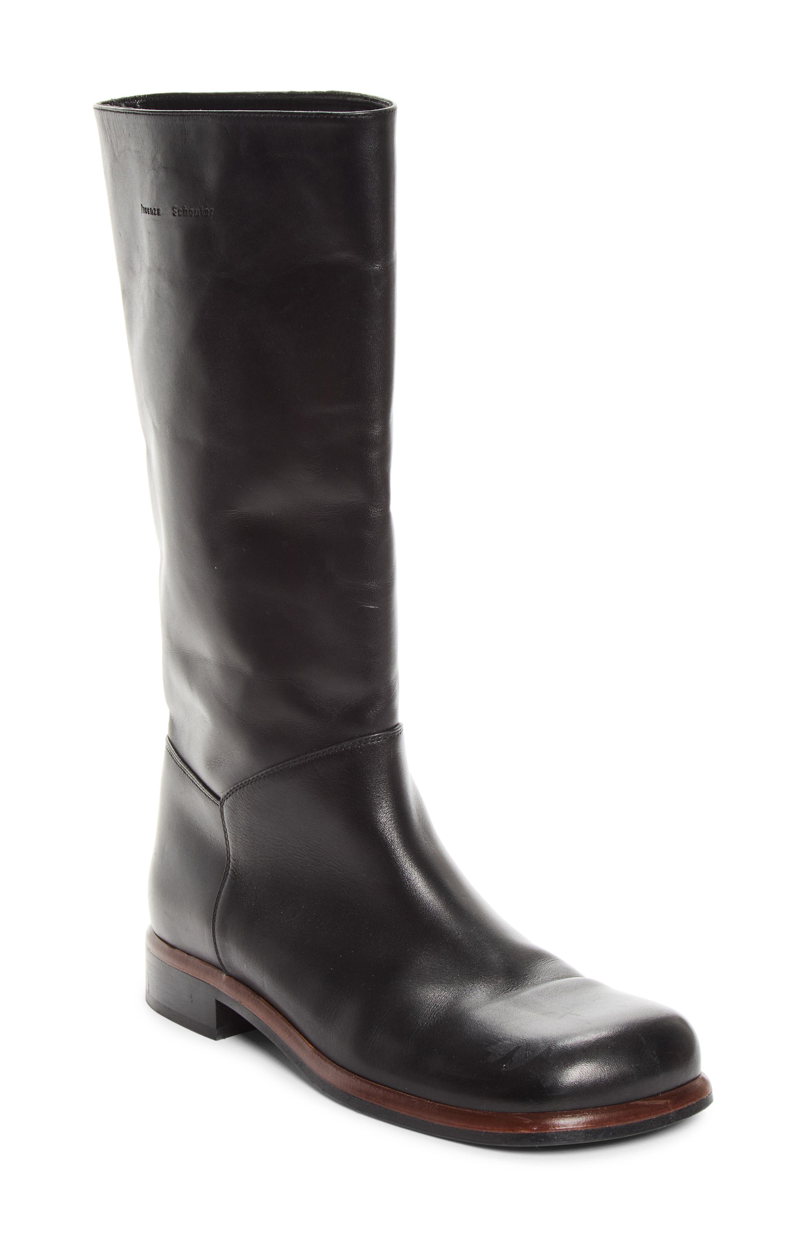Esme Leather Boot, Main, color, BLACK