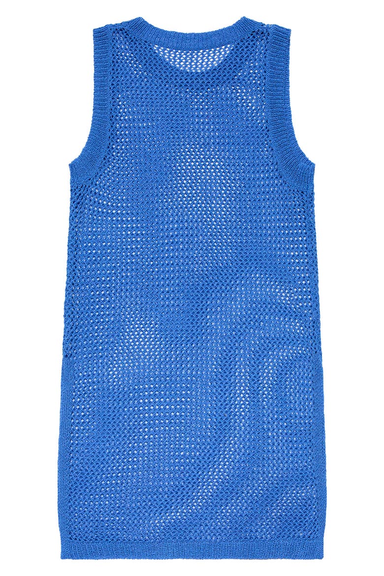 Kids' Sheer Open Stitch Cover-Up Dress, Alternate, color, BLUE