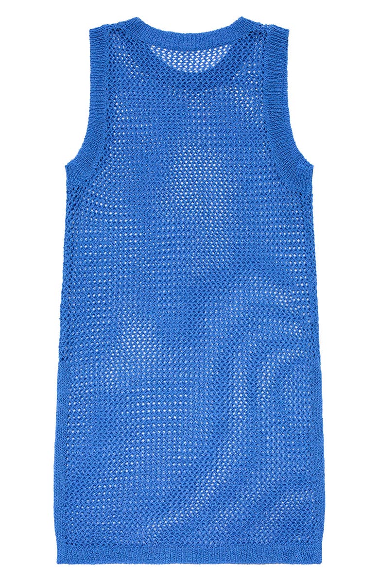 Beach Lingo Kids' Sheer Open Stitch Cover-Up Dress, Alternate, color, Blue