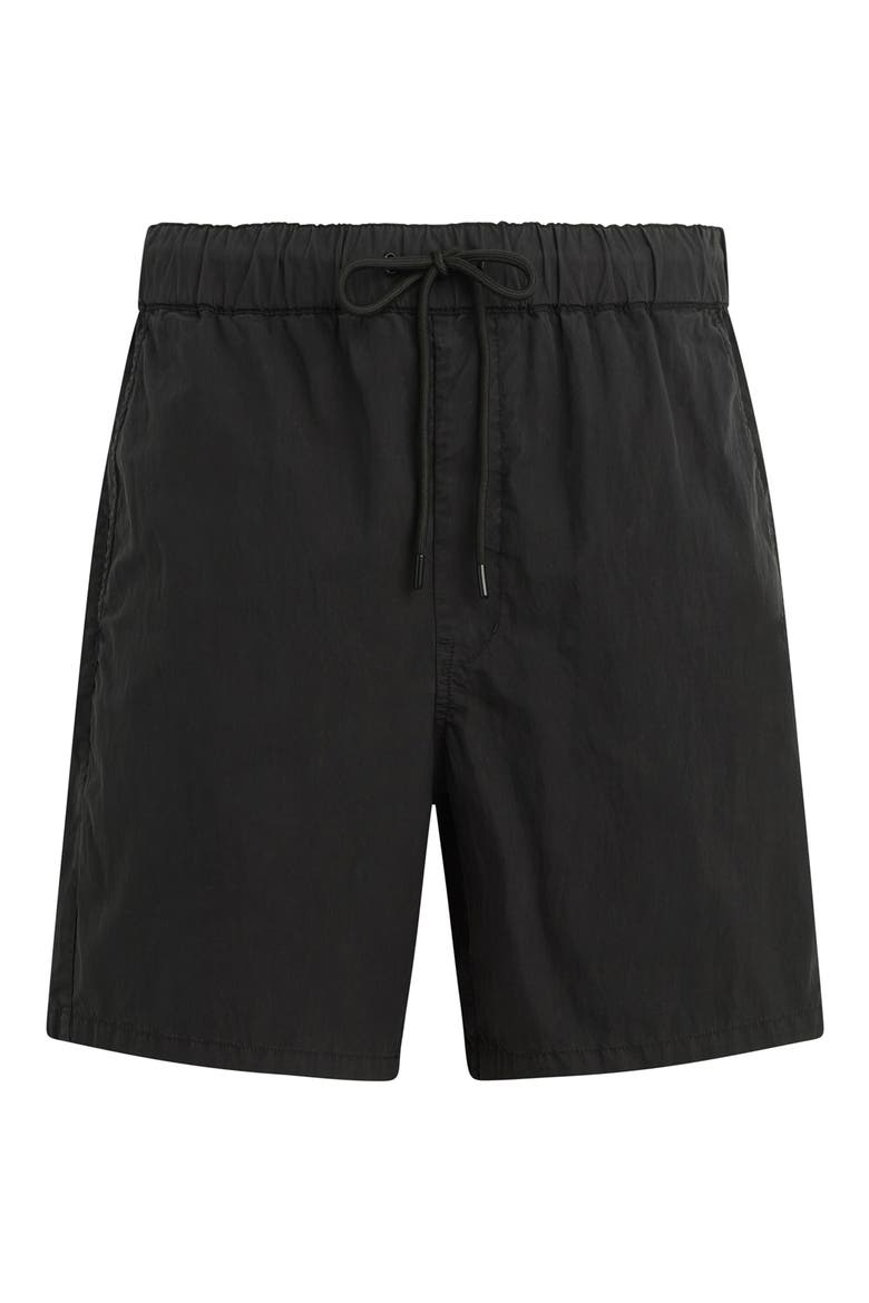 Cotton Blend Drawstring Shorts, Alternate, color, BLACK SLATE