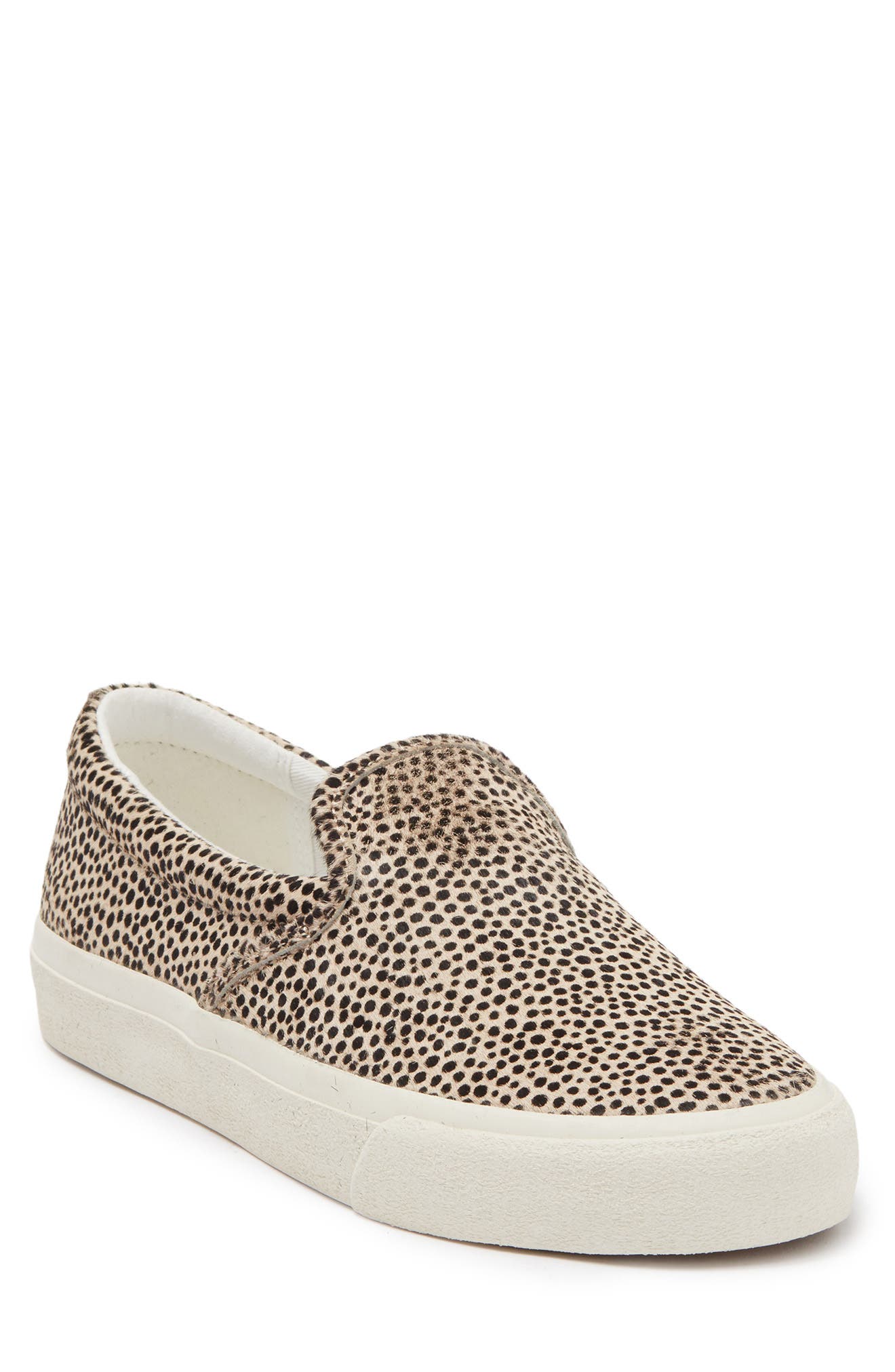 Sidewalk Tie Dye Recycled Canvas Slip-On Sneaker, Main, color, SPOTTED CALF HAIR