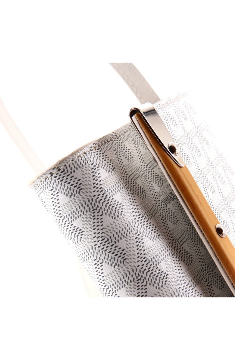 Pre-Owned Goyard Monte Carlo Clutch with Strap Coated Canvas PM, Alternate, color, White