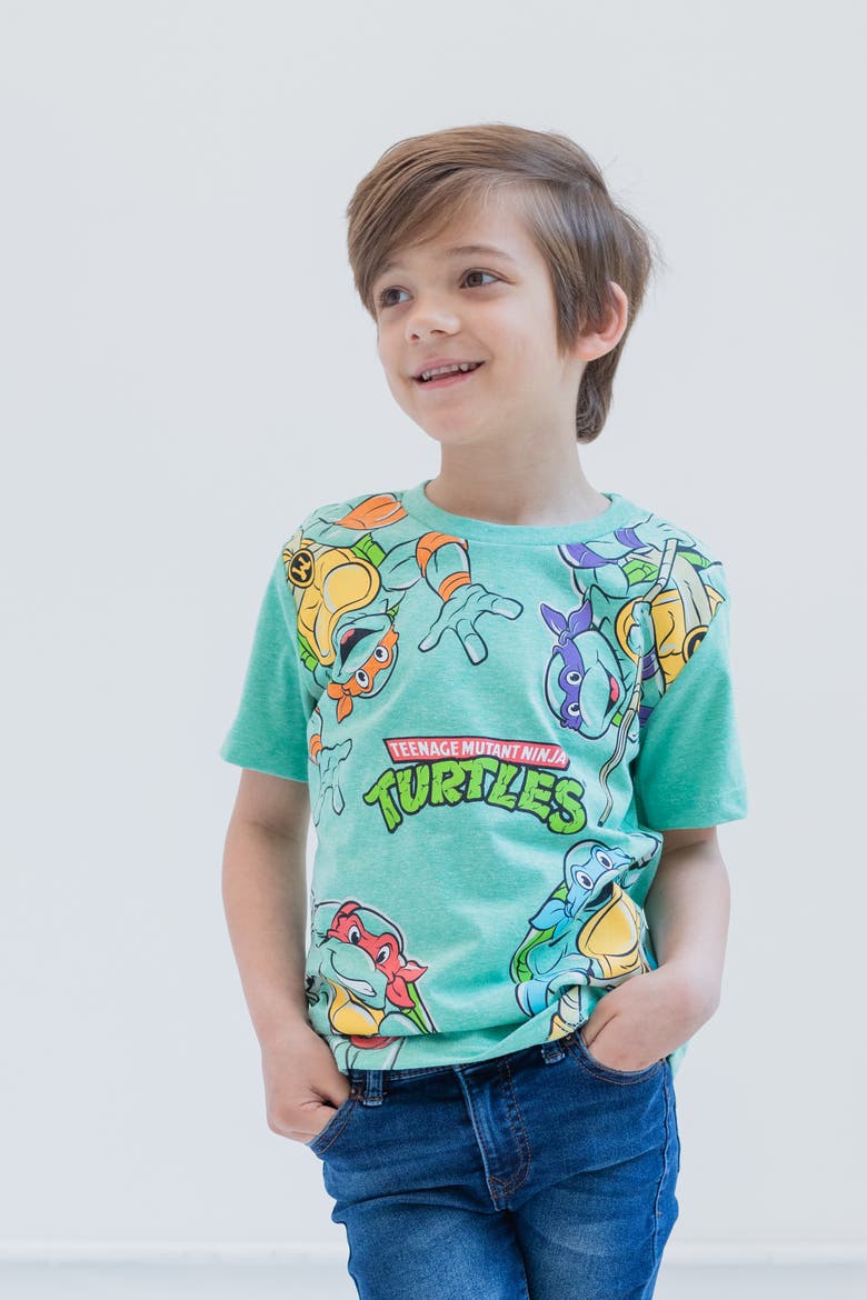 Teenage Mutant Ninja Turtles 3-Pack Short Sleeve Graphic T-Shirts, Alternate, color, Black Grey Green