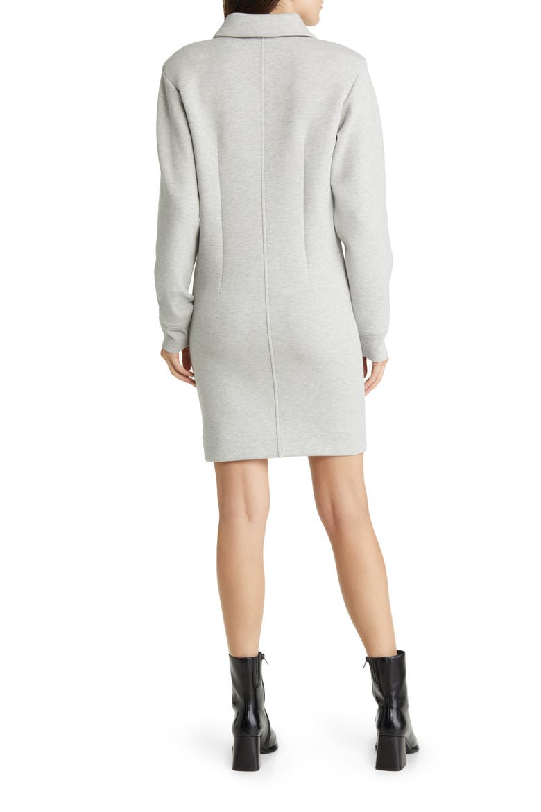 Strong Shoulder Knit Minidress, Alternate, color, GRIS HEATHER