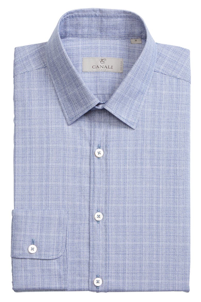 Classic Fit Plaid Button-Up Shirt, Alternate, color, NAVY