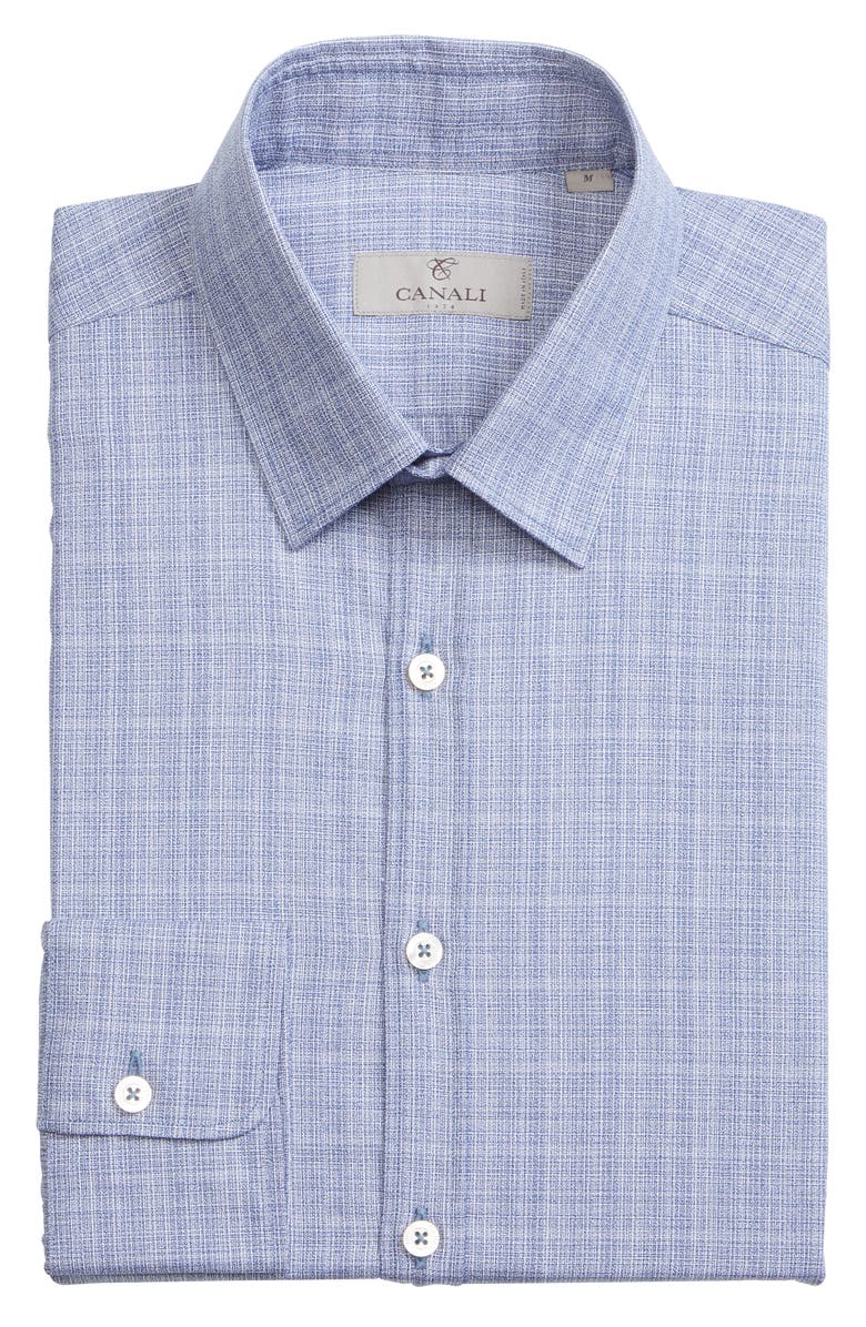 Canali Classic Fit Plaid Button-Up Shirt, Alternate, color, 