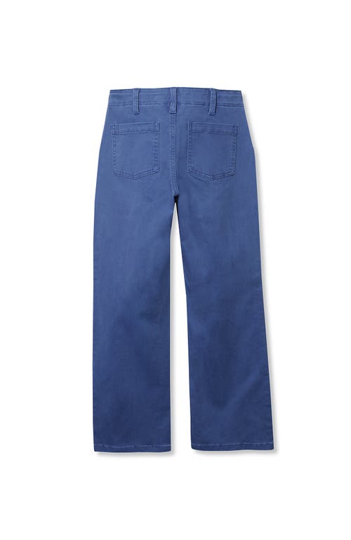 Lands' End Girls Woven Pull On Utility Cargo Pants In Blue