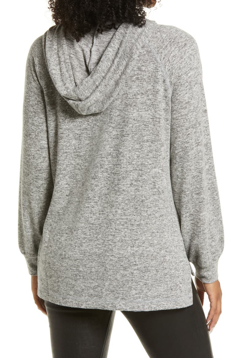 Split Neck Hoodie, Alternate, color, HEATHER GREY