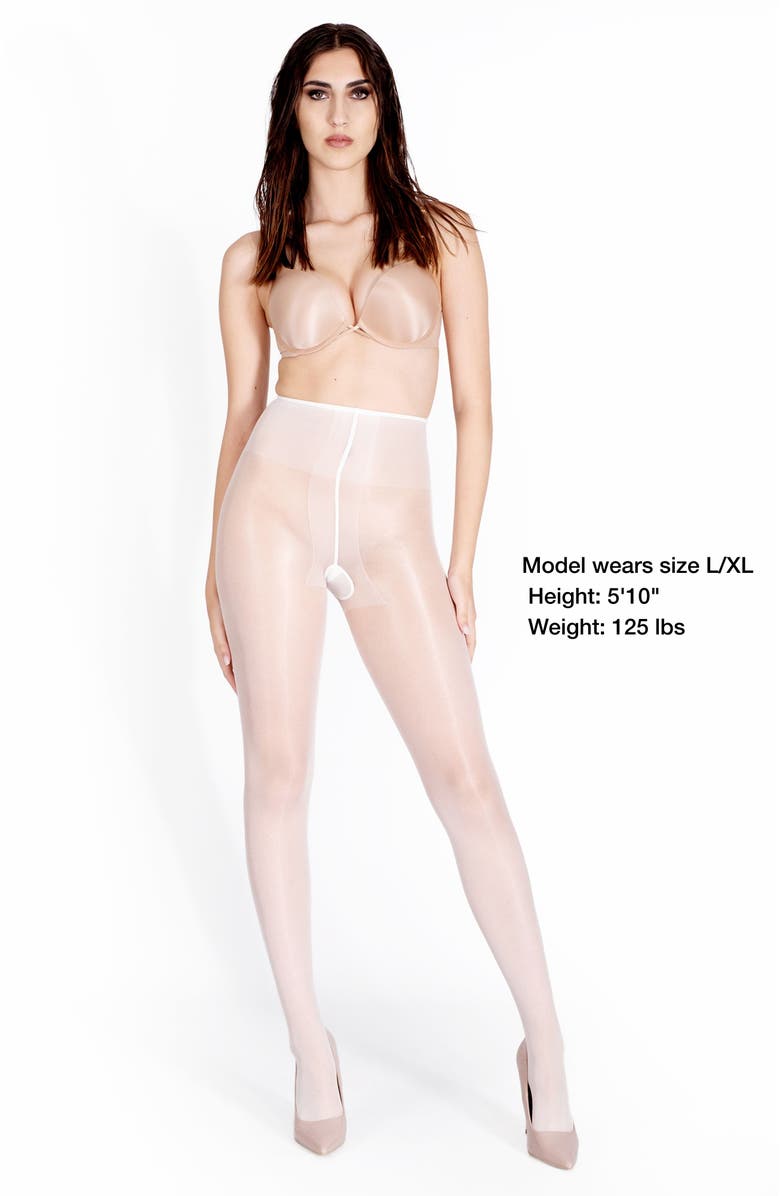 LECHERY<sup>®</sup> 3 Pairs of Glossy Sheer Tights, Alternate, color, White