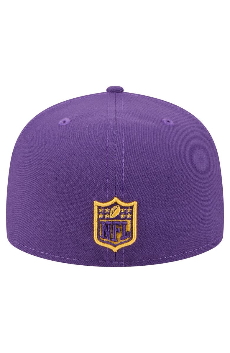 New Era Men's New Era Purple Minnesota Vikings Oversized 59FIFTY Fitted Hat, Alternate, color, Purple
