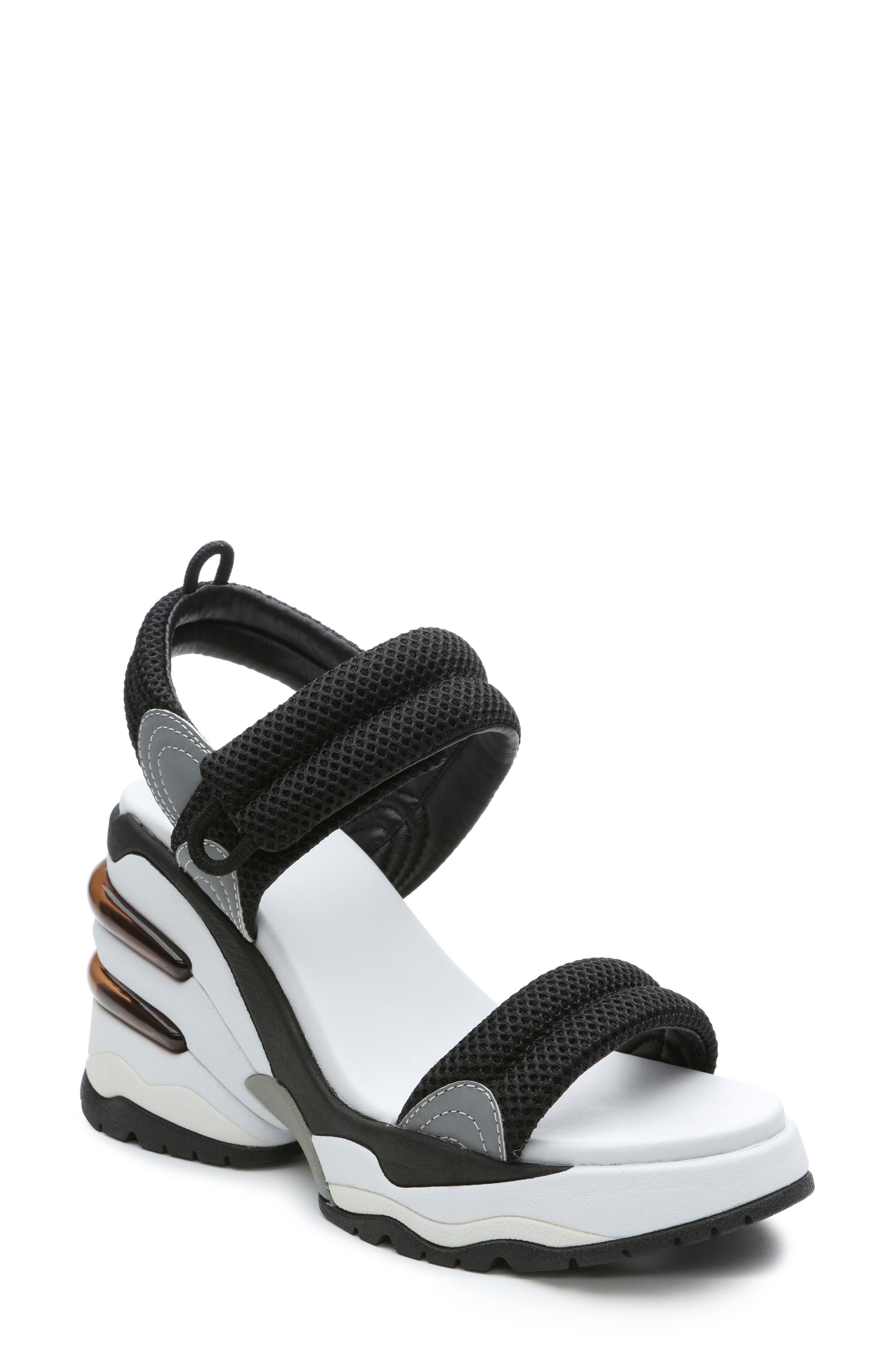 Ash Cosmos Sandal, Main, color, Black/ Silver/ Black