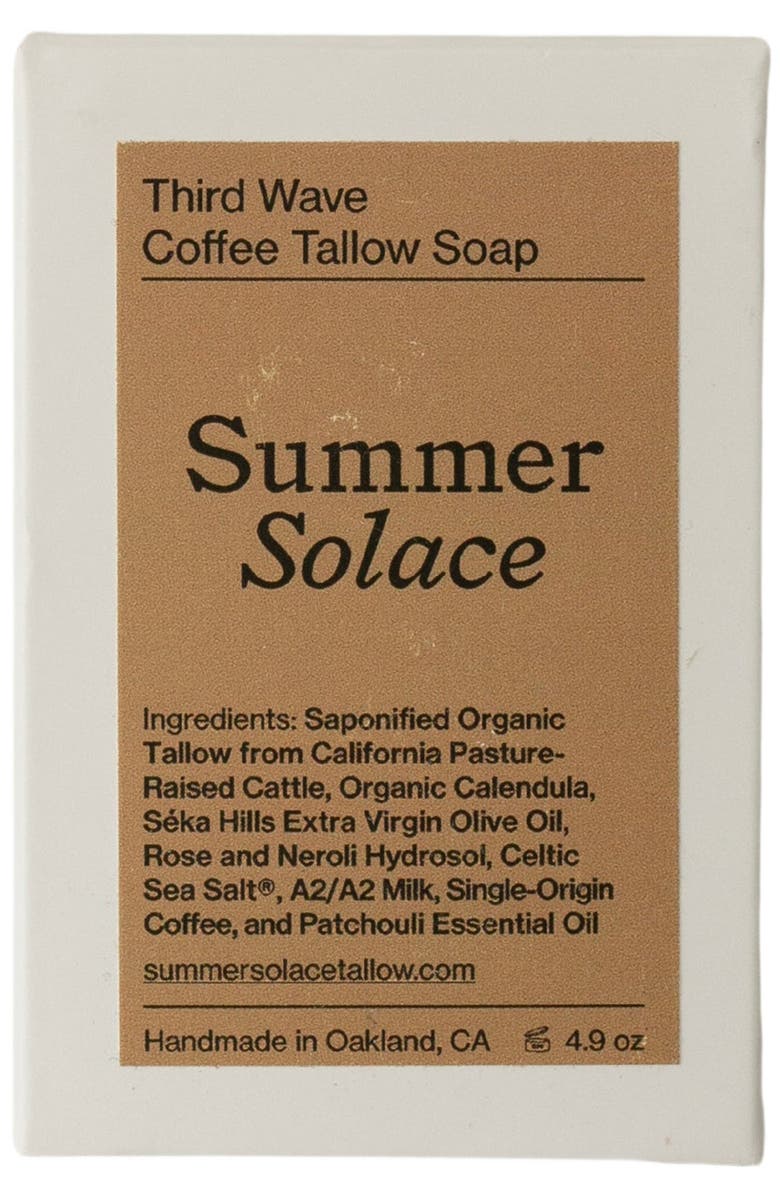 Summer Solace Tallow Third Wave Coffee Bar Soap, Main, color, Off-White