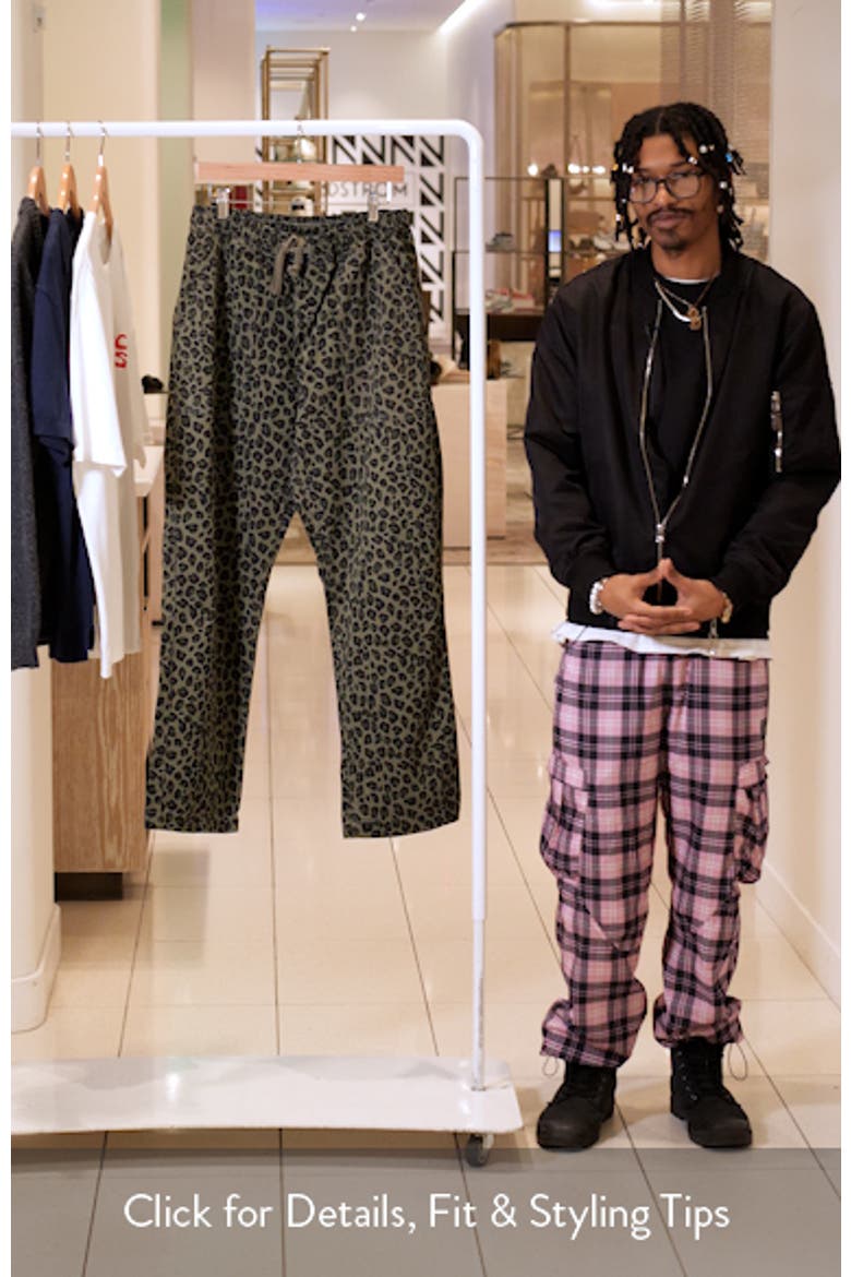 Leopard Print Cotton Canvas Chef Pants (Men) | Nordstrom
