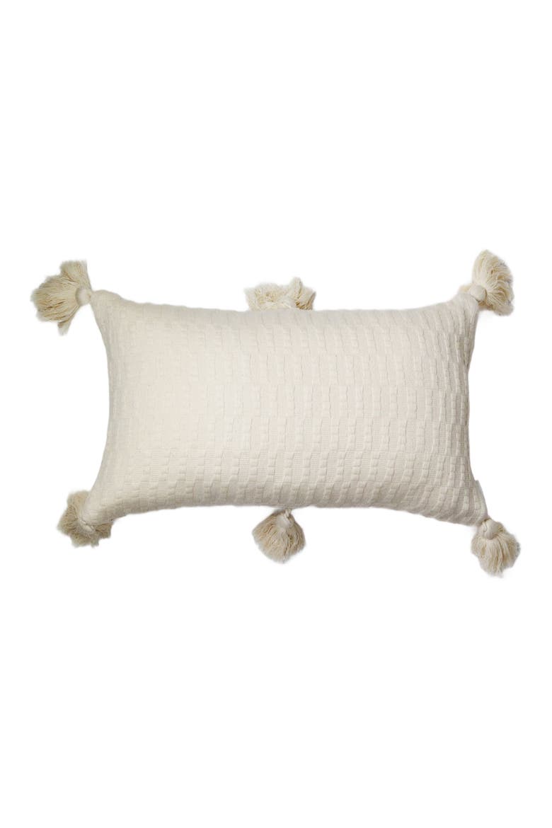 Antigua Classic Solid Handwoven Cotton Throw Pillow, Alternate, color, White