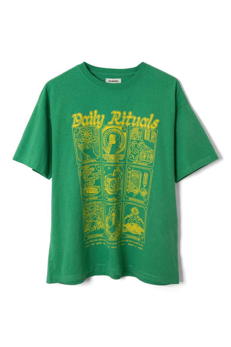 Daily Rituals Organic Cotton Graphic T-Shirt, Alternate, color, GREEN