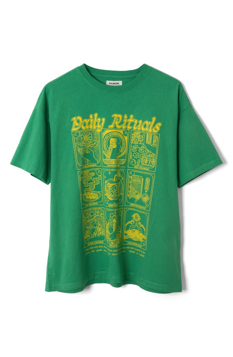 Damson Madder Daily Rituals Organic Cotton Graphic T-Shirt, Alternate, color, Green