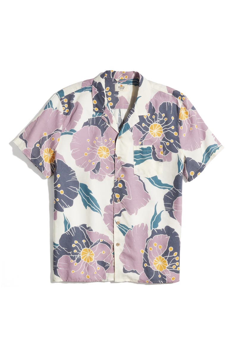 Marine Layer Floral Resort Shirt, Alternate, color, 