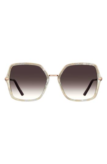 Carolina Herrera 57mm Square Sunglasses In Brown