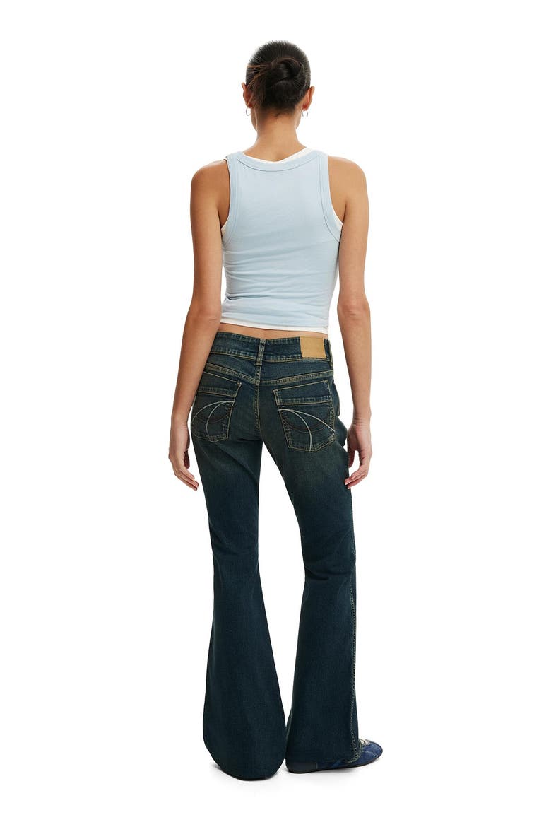 Women's Mid Rise Bootcut Jean, Alternate, color, Dusky Blue Pocket