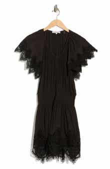 Ramy Brook Arielle Lace Trim Short Sleeve Dress