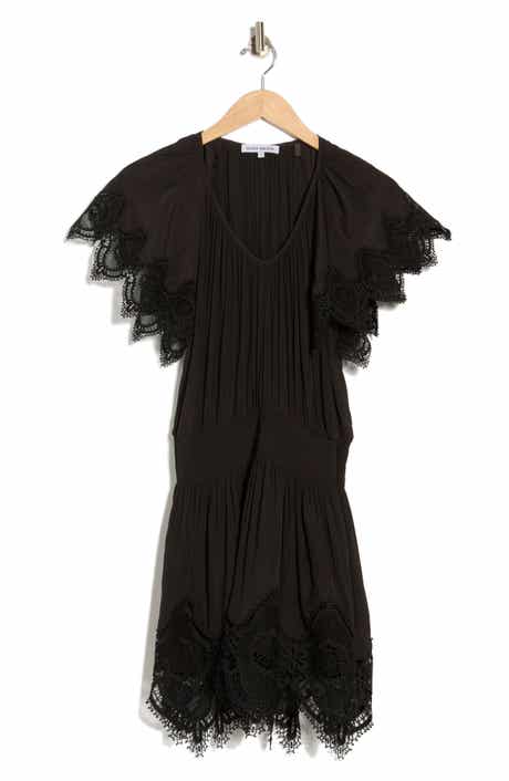 Ramy Brook Arielle Lace Trim Short Sleeve Dress