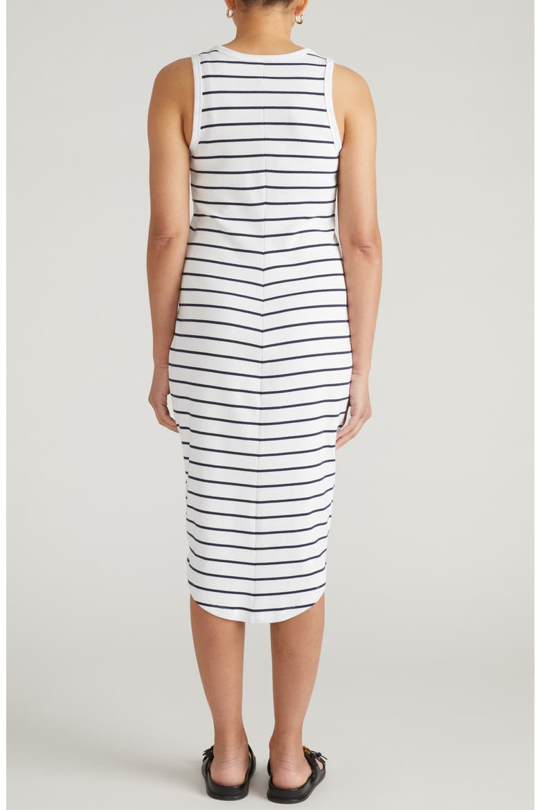 Romera Sleeveless Rib Midi Dress, Alternate, color, NAUTICAL NAVY STRIPE