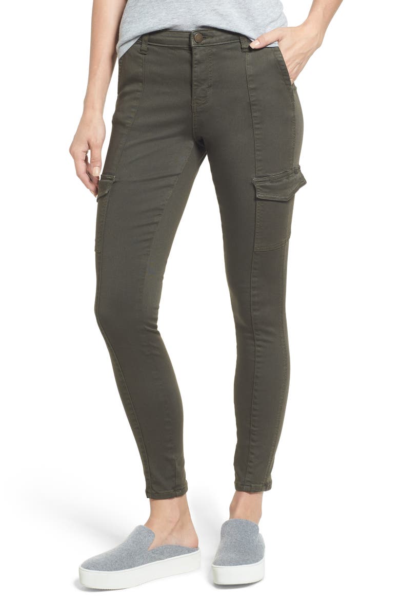 Skinny Cargo Pants, Main, color, OLIVE