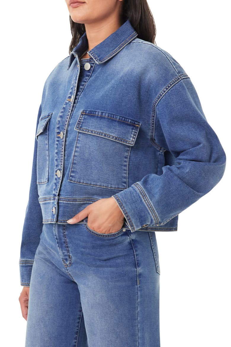 Saturday Knit Denim Jacket, Alternate, color, OXFORD