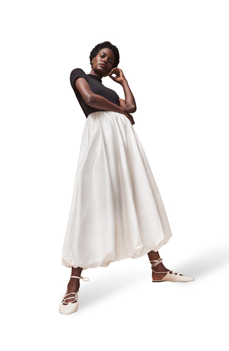Ro&Zo Lucinda Mixed Media Dress, Main, color, Black