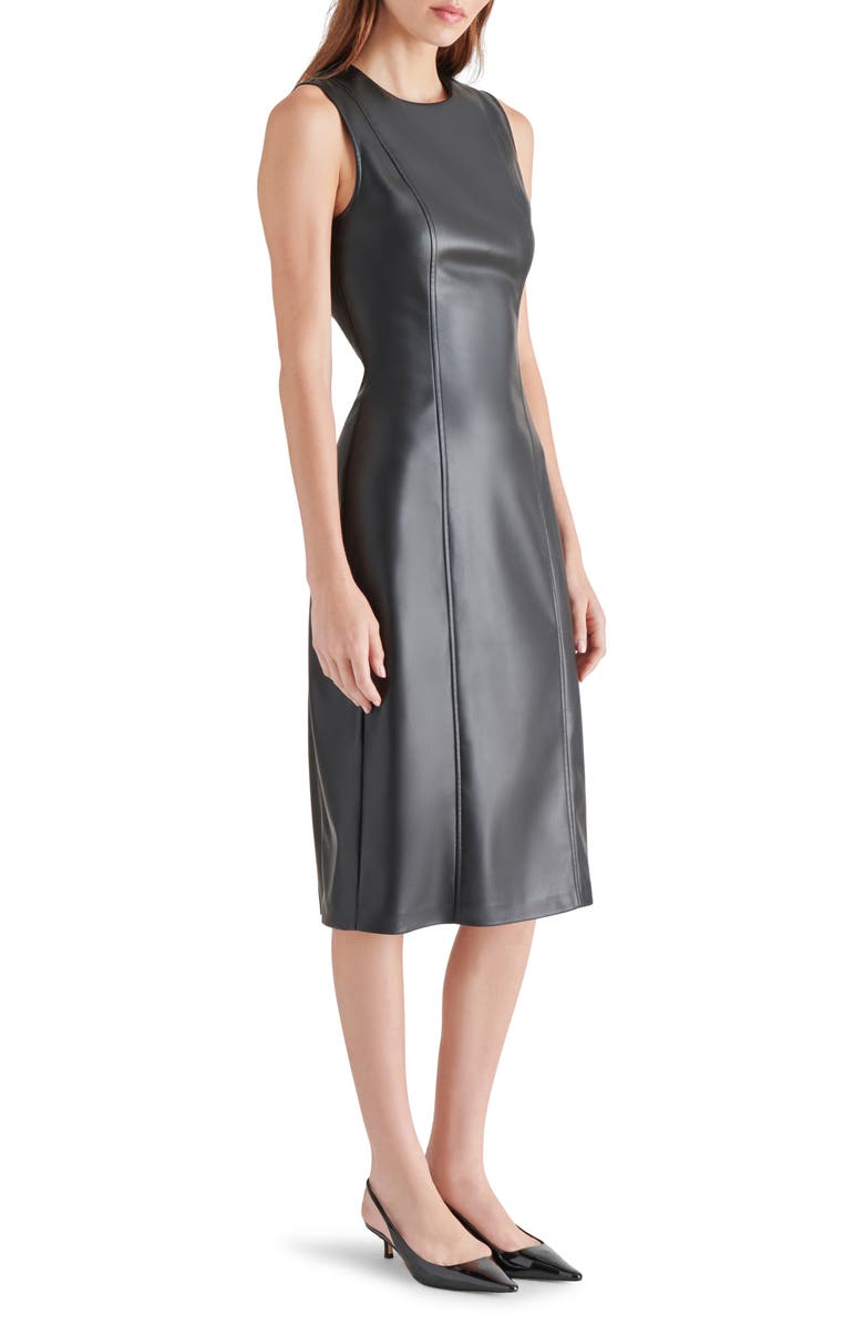 Steve Madden Pria Faux Leather Midi Dress, Alternate, color,