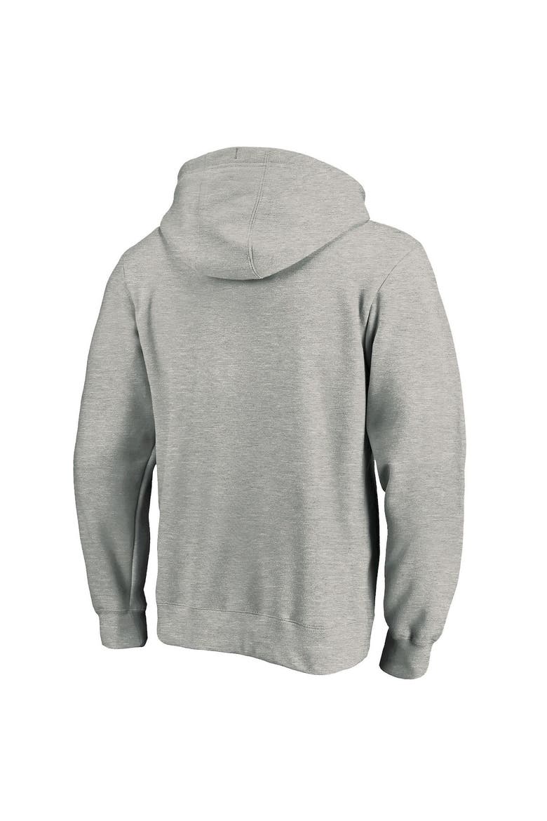 Men's Fanatics Branded Heathered Charcoal New Orleans Saints Big & Tall On Side Stripe Pullover Hoodie, Alternate, color, Heather Gray