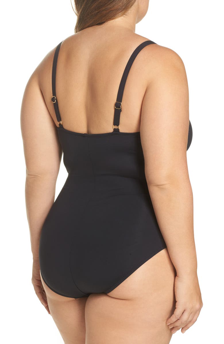 La Blanca Island One-Piece Swimsuit, Alternate, color, Black