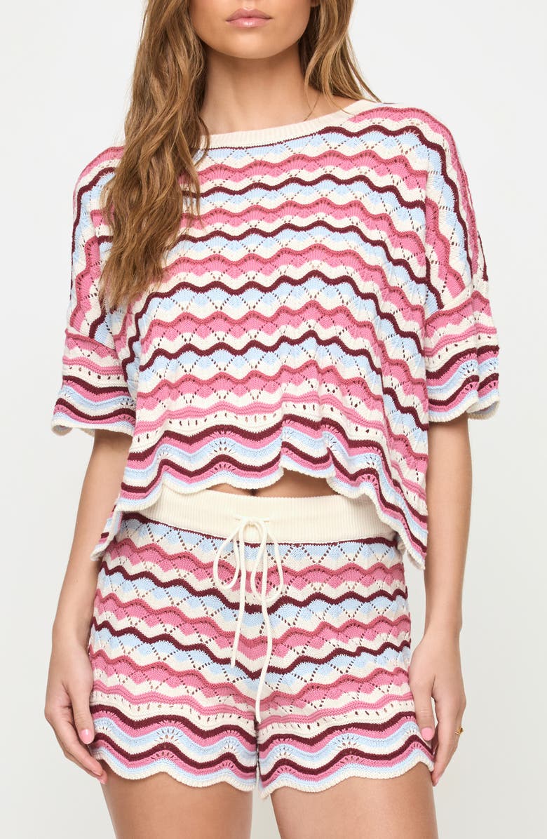 LSPACE Sun Chaser Stripe Top, Main, color, Sand In Hand