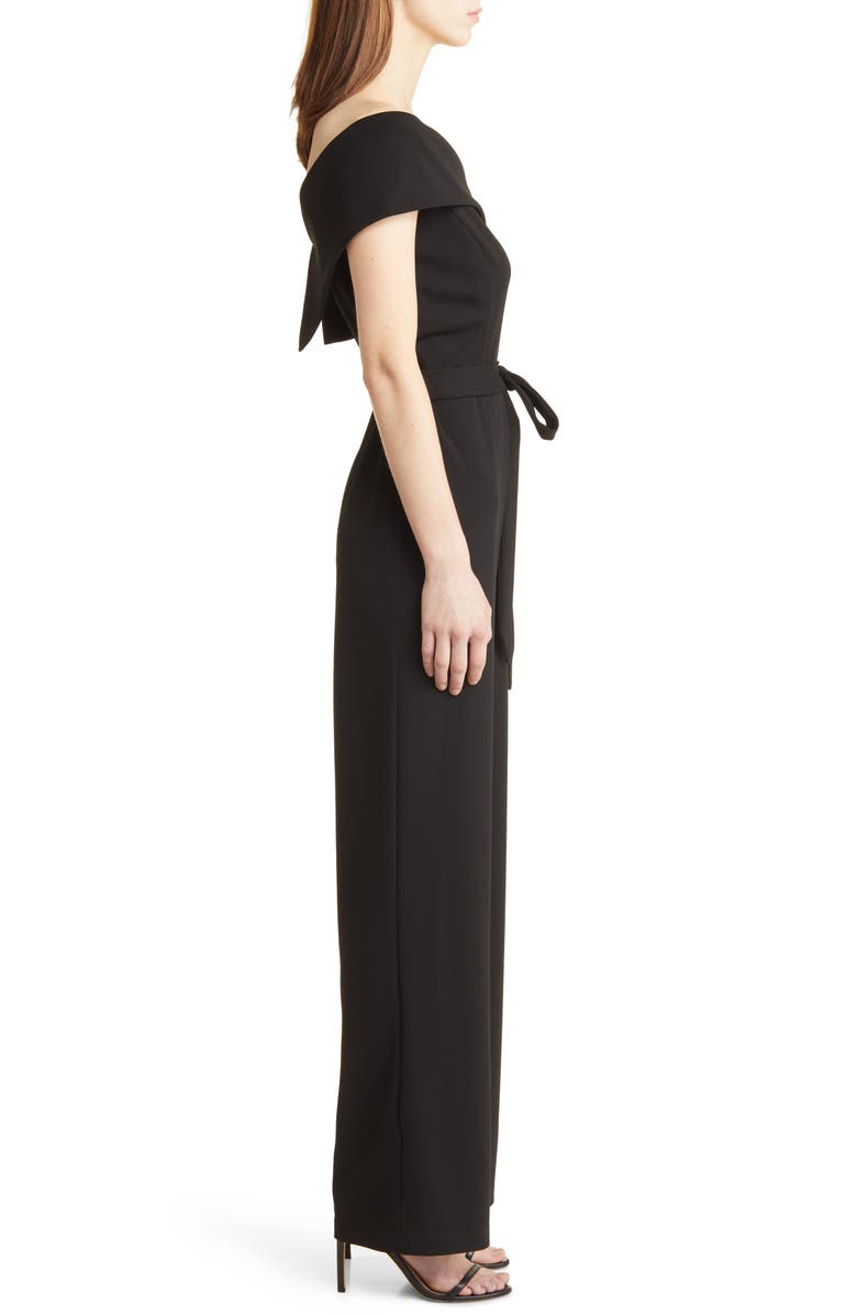 Marina One-Shoulder Belted Jumpsuit, Alternate, color,