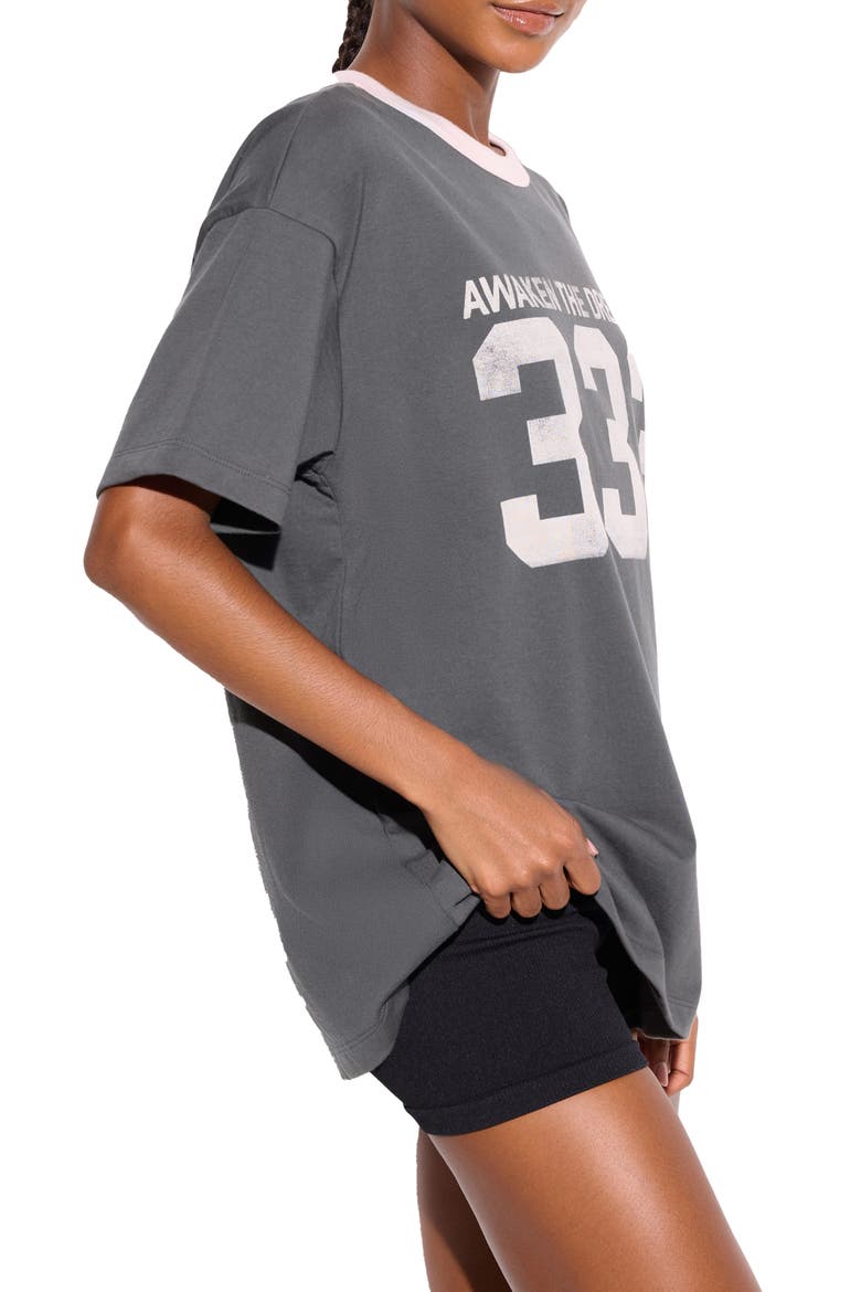 333 Boyfriend Ringer Graphic T-Shirt, Alternate, color, ASH